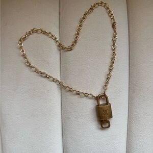 SOLD Louis Vuitton LV Lock & Key with unbranded chain necklace SOLD